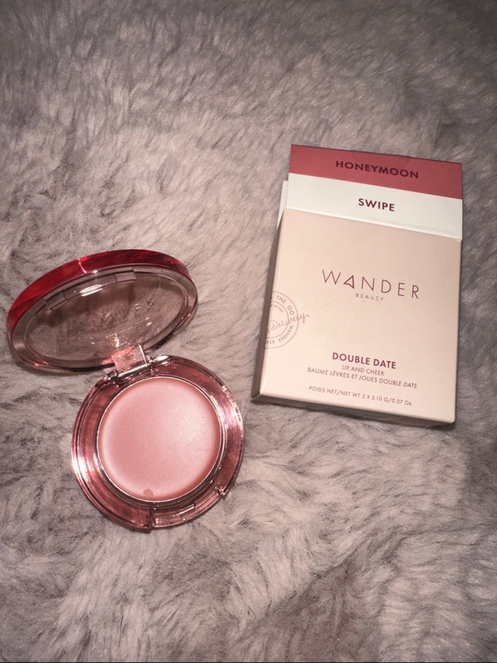 Wander Beauty Double Date Lip & Cheek Balm in Soft Pink